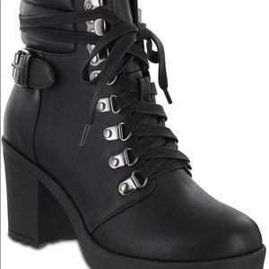 Lace up combat boots